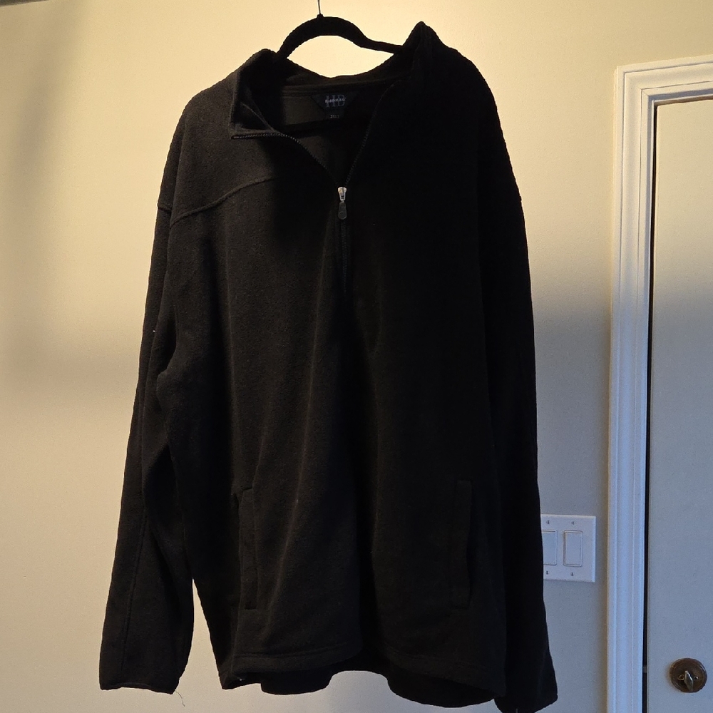 Harbor Bay Men's Black Zip-Up Sweater